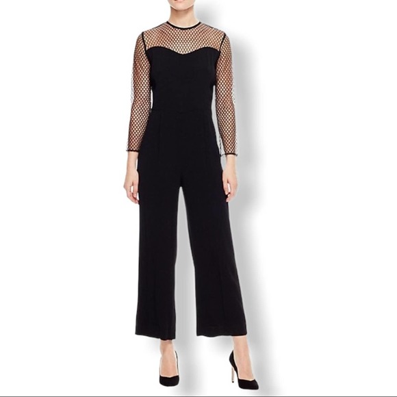 Sandro black Gesette wide leg jumpsuit size 36/S